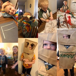 Collage of kids at home during COVID19 lockdown